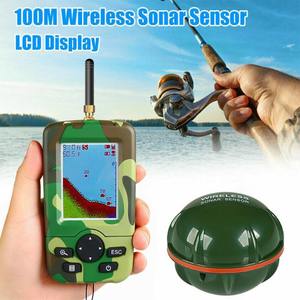 Grosir pencari ikan 100M bawah air nirkabel LCD tampilan layar warna 45M kedalaman Locator <span class=keywords><strong>Echo</strong></span> Sounder Sonar Tackle Alarm ikan - Product Image 6