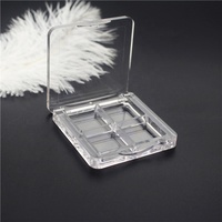 Palette de fards à paupières en cristal transparent 4 couleurs, étui à poudre vide en plastique, emballage personnalisé pour outils