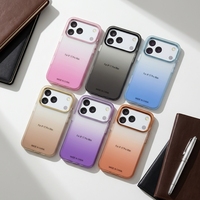 Nouvelle coque de téléphone IMD dégradée mate tendance avec cadre métallique pour appareil photo et boutons assortis pour iPhone 17 Pro Max