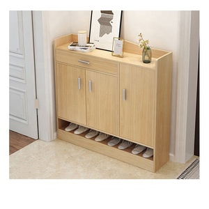 Scarpa Armadio/Cremagliera Del Basamento Naturale/Impiallacciato Rovere w Cassetto e Porta - Product Image 4