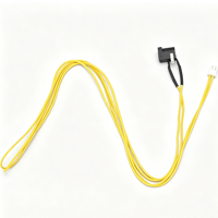 Kabel Harness Konektor Daya DC Kustom dengan Sakelar Terintegrasi, Kabel Kuning untuk Peralatan Medis & Perangkat Elektronik Kecil