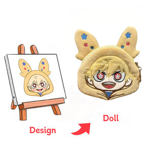 Бесплатный образец, индивидуальный плюшевый Кошелек для монет, мягкая ткань, хлопчатобумажная набивка, уникальная форма животного - Product Image 2