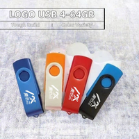 Clé USB 2.0 en métal imprimée de logo personnalisé 4 Go/8 Go avec options multicolores Garantie de 5 ans Vitesse de 20 à 40 Mo/s Nouveau produit