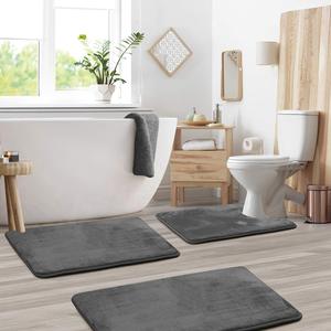 Tappetino da <span class=keywords><strong>Bagno</strong></span> in Memory Foam <span class=keywords><strong>Lavabile</strong></span> in Lavatrice, Antiscivolo, Super Assorbente, Morbido <span class=keywords><strong>Tappeto</strong></span> in Velluto per <span class=keywords><strong>Bagno</strong></span> - Product Image 6