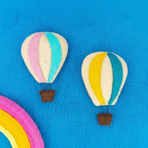 Móvil de Cuna con Globos Aerostáticos de Fieltro y Lana, Decoración de Viaje para Guardería, Regalo Unisex para Bebés y Niños - Product Image 1