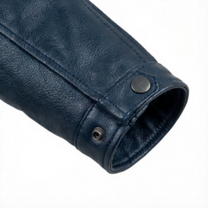 Blouson de moto en cuir à manches longues pour homme MERITORIOUS INTERNATIONAL, style color block, coupe-vent, toutes saisons, pour adulte - Product Image 6