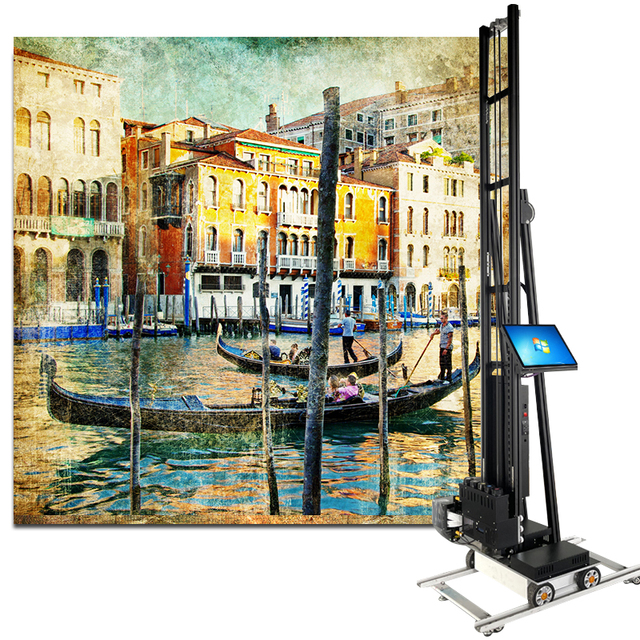 Low Price Automatic 3d Vertical UV Wall Printer for Custom Splice Rod Printing 3d Background Outdoor Wall Printer White Ink