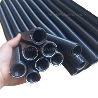 Tuyau de drainage d'aspirateur de rue en spirale flexible en acier PVC noir personnalisé