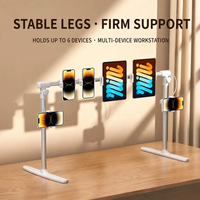 Support de téléphone pour lit d'hôtel commercial, réglable de 55 à 92 cm, en alliage d'aluminium, support de tablette 10 kg, 360° °   Rotation pour la chambre d'hôtes et le bureau (vente en gros)