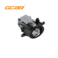 GCAR Phare antibrouillard double laser 2 pouces, tricolore 3000K 4300K 6000K, haute luminosité, lentille de projecteur universelle, amélioration de marché secondaire