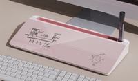 Tableau blanc interactif de bureau Tableau effaçable à sec en verre trempé avec clavier pour listes de tâches Tablette d'ordinateur effaçable à sec