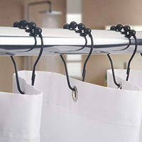 Anneau de suspension flexible en métal en forme de gourde pour rideau de douche, accessoire de rideau
