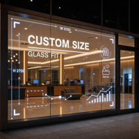 Écran LED transparent sur mesure pour vitrine de banque, affichage publicitaire sur fenêtre