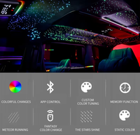 Mini projecteur de ciel étoilé à 15 LED avec fibres optiques en plastique de 0,5 mm pour un éclairage scintillant sur le toit de voiture