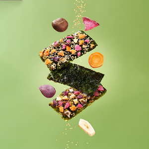 Baked Fruit &amp; <strong>Veggie</strong> Seaweed Crackers | Crunchy Nori Chips with Visible Vegetables | Non-<strong>Fried</strong> Healthy Snack - Product Image 1