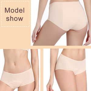 Dropshipping artı boyutu iç çamaşırı kadın pamuk 3 katmanlı sızdırmaz adet dönemi külot nefes dikişsiz katı Logo - Product Image 5