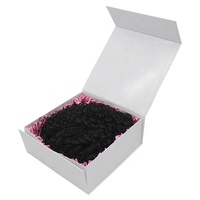 Boîte cadeau rigide de luxe en gros pour fabricants, avec gaufrage, pelliculage mat et doublure en éponge, idéale pour les perruques