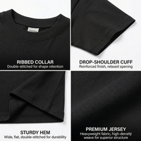 T-shirt en coton épais 400 g/m² uni, prix bas, logo personnalisé, streetwear, coupe ample et carrée, vente en gros TKAN962