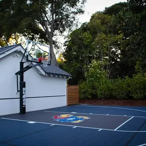 نظام بلاط pp fiba للملاعب الرياضية الخارجية غطاء ملعب نصف ملعب كرة السلة أرضيات 50 × 40