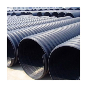 Tuyau ondulé à double paroi renforcé de ceinture en acier HDPE à haute résistance à la corrosion pour la protection des câbles de communication - Product Image 1