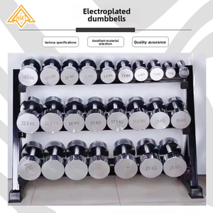 Manubrio in Acciaio Elettroplaccato per Uso Commerciale e Domestico, Costruzione in Acciaio Solido, Grande Capacità di Carico, Finitura Oro/Argento, <span class=keywords><strong>Fitness</strong></span> - Product Image 4