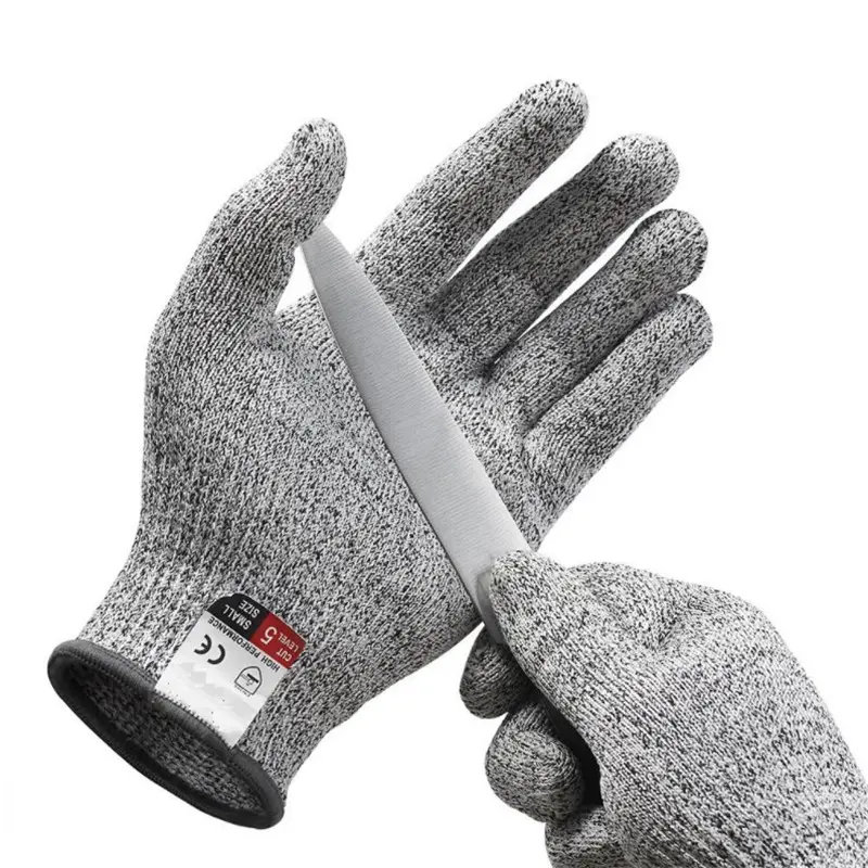 Guantes de cocina resistentes al corte, 5 Guantes Recubiertos para trabajo de carne, pesca, gran oferta