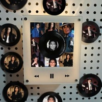 Boîte à musique personnalisée en acrylique vierge avec capteur NFC, disque rotatif, aimant de réfrigérateur, veilleuse, enregistreur de vinyle et CD remplaçables