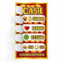 Billets à gratter personnalisés à impression sur mesure pour loteries, jeux de récompenses et jeux à gratter, fabriqués en Chine