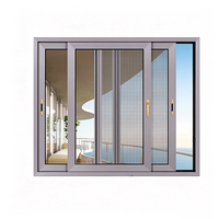 Fenêtres coulissantes à double vitrage au design moderne pour villa, ouverture horizontale, cadre en PVC, acier inoxydable, anti-insectes magnétique, Low-E