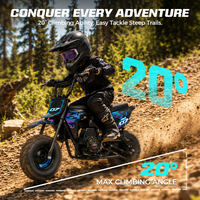 Motocyclettes miniatures à essence personnalisées de 105 cm3 à 4 temps avec démarrage manuel, pour les jeunes, tout-terrain, dirt bike
