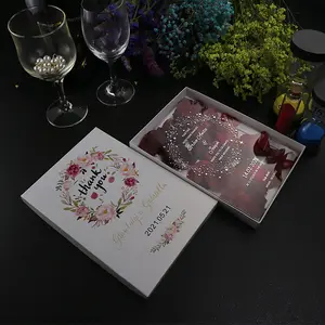 Tarjeta de invitación de cumpleaños para banquete de boda, tarjeta acrílica con impresión UV de diseño personalizado