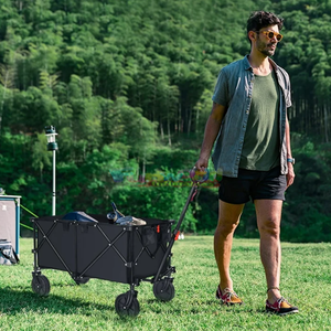 Garden Beach Wagon Cart Ruedas de arena Plegable Kids Folding Wagon Cart Utility Hand Folding Wagon Trolley Cart - Product Image 1