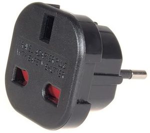Adaptateur de prise murale UK vers <span class=keywords><strong>EU</strong></span> & DE, 3 broches vers Euro 2 broches type E, blanc/noir, 2 prises, 16A, 100-240V - Product Image 3