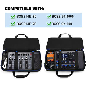 กระเป๋าใส่สายเคเบิลและอุปกรณ์เสริมสำหรับกีตาร์ ใช้ได้กับ Boss <span class=keywords><strong>ME</strong></span>-<span class=keywords><strong>80</strong></span>, GT-1000, GX-100, <span class=keywords><strong>ME</strong></span>-90 พร้อมช่องเก็บของ - Product Image 2