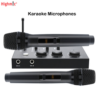 Nuevo Modelo de Micrófono Inalámbrico UHF de Doble Canal, Sistema de Micrófono para Karaoke en Casa, Mezclador de Karaoke Inalámbrico con ARC para KTV en Casa