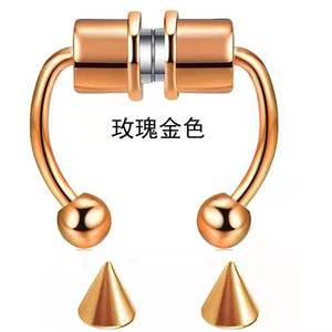 2025 manchette en acier inoxydable avec ton or gratuit <span class=keywords><strong>faux</strong></span> nez anneau nez <span class=keywords><strong>Piercing</strong></span> Septum anneaux <span class=keywords><strong>diamant</strong></span> coupe femmes bijoux - Product Image 6