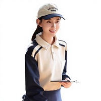 Uniforme de travail à revers pour la restauration, automne/hiver, personnalisable avec logo des serveurs, impression en relief, 100 % polyester, pour cafés et salons de thé