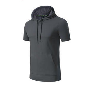Camiseta con Capucha Personalizada para Hombre, de Secado Rápido, para Senderismo, Gimnasio, Verano, Transpirable, para Actividades al Aire Libre, Entrenamiento Físico y Deportes - Product Image 2