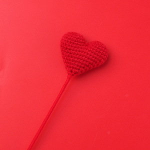 Flor fresca preservada en forma de corazón, tejida a mano, flor artificial, flor falsa de hilo tejido, flor fresca preservada de ganchillo - Product Image 4