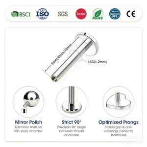 ASTM F136 G23 Titaniumg <span class=keywords><strong>Piercing</strong></span> Fil Externe Rond CZ <span class=keywords><strong>Nombril</strong></span> <span class=keywords><strong>Nombril</strong></span> Anneaux 10-12-14mm Long pour Femmes Hommes - Product Image 4