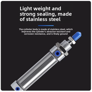 Aluminum Alloy <strong>Pneumatic</strong> <strong>Mini</strong> <strong>Cylinder</strong> MI Series MI10/12/16/20/25 Bore 10-75mm Stroke 10-45mm Pen Shaped <strong>Cylinder</strong> - Product Image 3