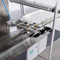 Machine d'emballage horizontale continue pour sucettes, barres chocolatées, glaces, légumes et aliments, avec emballage en papier et scellage continu