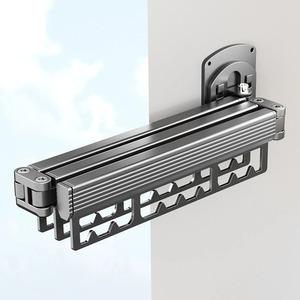 Tendedero Plegable de Aluminio para Ropa, Montado en Pared, para Balcón, Interior y Exterior, Organizador de Ropa Plegable - Product Image 1
