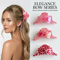 Pince à cheveux en acétate Fanxing pour femme, motif nœud, couleur dégradée, pince requin durable et écologique, accessoires capillaires pour coiffure quotidienne