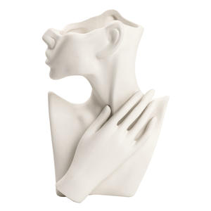 LOGO Gravierte Werbung Nordic Ceramic Creative Retro Weiß Gentleman Side Face Vase Home Decoration Desktop Vase - Product Image 6