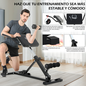 Silla romana de acero, Banco de ejercicio ajustable para la parte inferior de la espalda, glúteos para tendón de la corva, gimnasio en casa, herramienta de Fitness, máquina de extensión, banco - Product Image 2