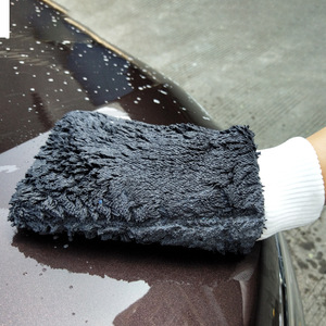 Guante de microfibra para lavado de autos de uso diario, 22x15cm, tela trenzada gruesa para limpieza y detallado de vehículos - Product Image 1