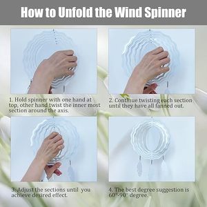 Phổ Biến Gió Spinners Thăng Hoa Trống 8 Inch 10 Inch Gió Spinner Với Lông Cho Sân Và Vườn Trang Trí Lông - Product Image 5