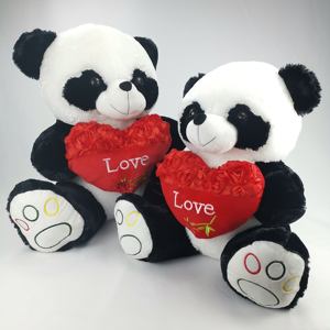AIFEI giocattolo carino morbido abbracciare il cuore ti amo Panda orsacchiotto di peluche giocattoli rosa fiore regalo per bambini san valentino - Product Image 6