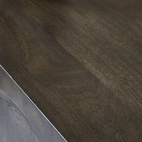Buffet rétro à 4 portes en bois massif cintrées, finition noyer, meuble de rangement pour salon